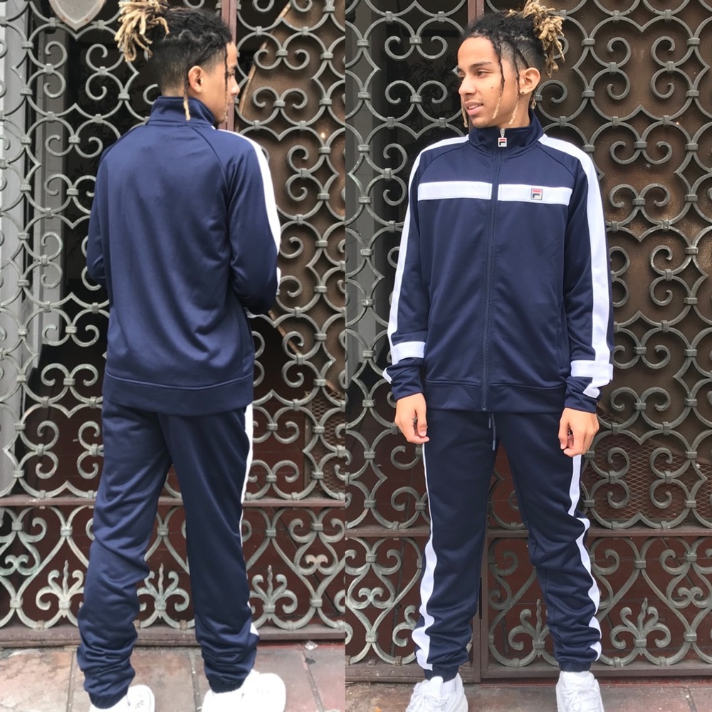Men’s Fila Navy | White Casual Outfit Set Tracksuits NWT - Picture 1 of 3